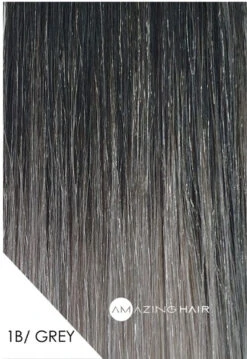 Amazing Hair Tape Extensions 10 Pieces (Quarter Head) - #1B/Grey