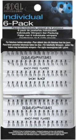 Ardell Short Black Knot-free Flare Individual Lashes 6 Pack
