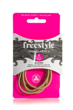 FREESTYLE Thin Elastics Metal Free Blonde 6pc