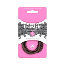 FREESTYLE Thin Elastics Metal Free Brown 6pc
