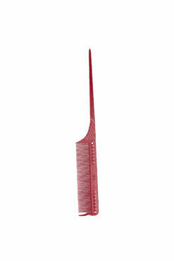 JRL Fine Teeth Tail Comb 8.5" - Red J101