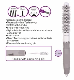 Iconic Hair Tools - Ceramic & Tourmaline Round Brush 19mm