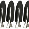 Creaseless Rubberised Clips - Black 4 Pack