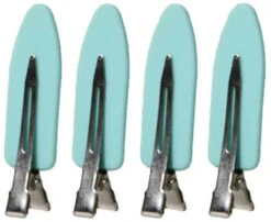 Creaseless Rubberised Clips - Green 4 Pack