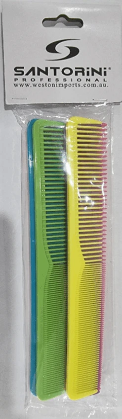Santorini Candy Colour Cutting Combs - 6 Pack